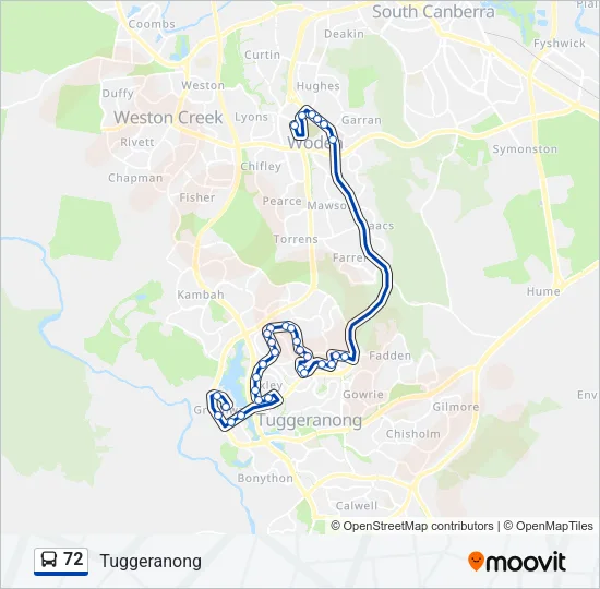 72 Bus Line Map