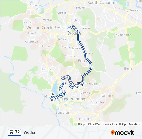 72 Bus Line Map