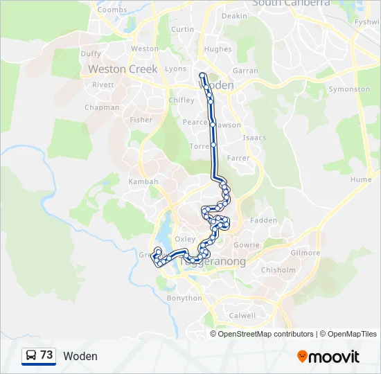 73 Bus Line Map