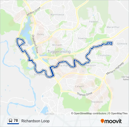 78 Bus Line Map