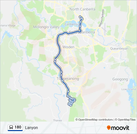 180 Bus Line Map
