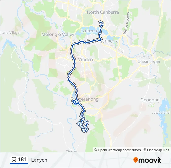 181 Bus Line Map