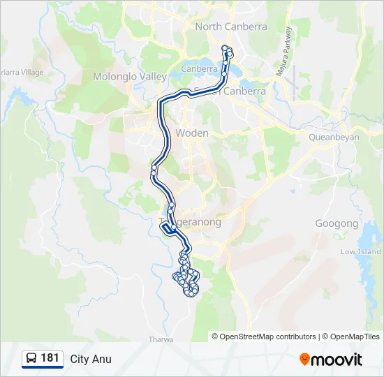 181 Bus Line Map