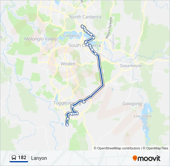 182 Bus Line Map