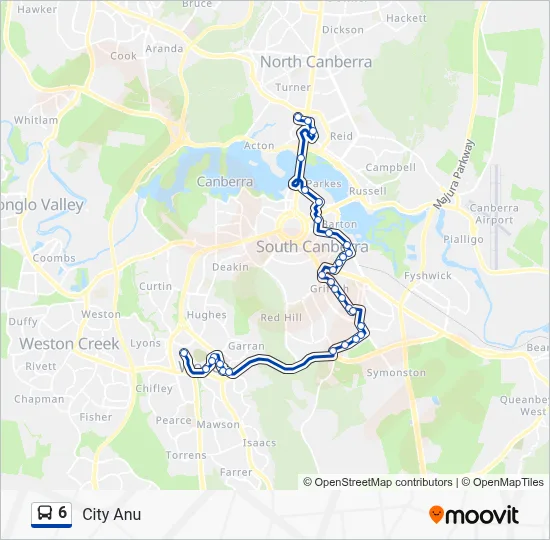 6 Route - City Anu: Schedules, Stops & Maps (Updated)