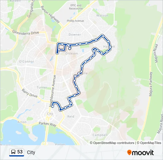 53 Bus Line Map