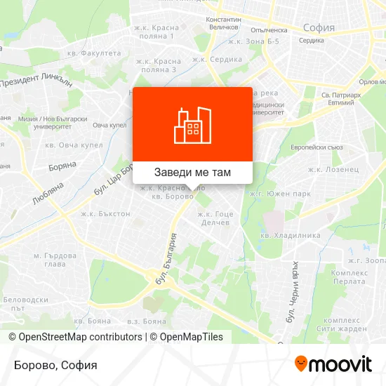 Борово карта