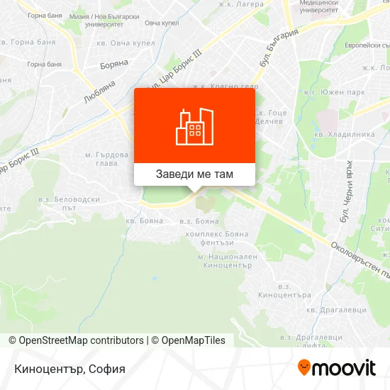 Киноцентър карта