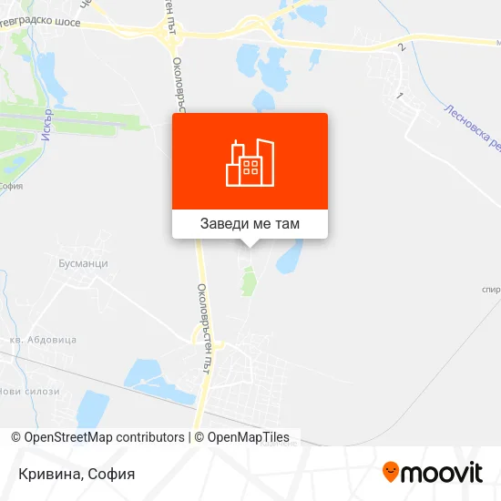 Кривина карта