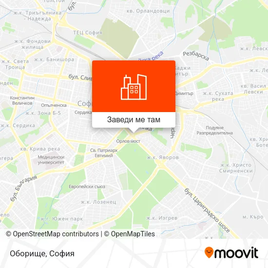 Оборище карта