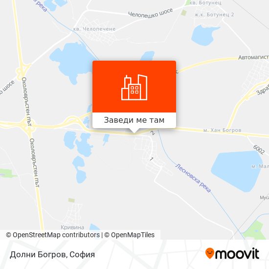 Долни Богров карта