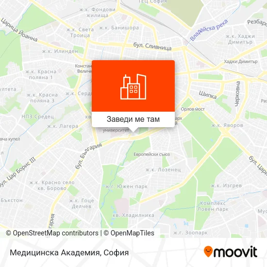 Медицинска Академия карта