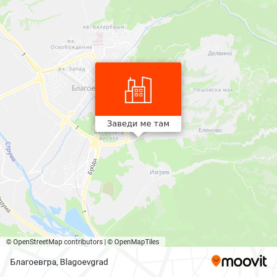 Благоевгра карта
