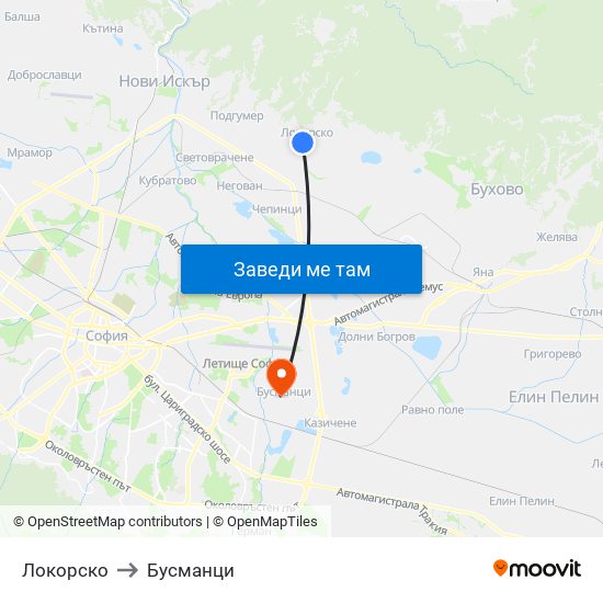 Локорско to Бусманци map