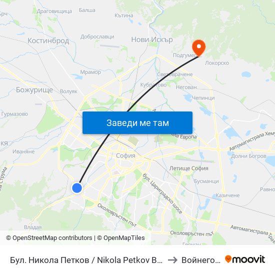 Бул. Никола Петков / Nikola Petkov Blvd. (0350) to Войнеговци map