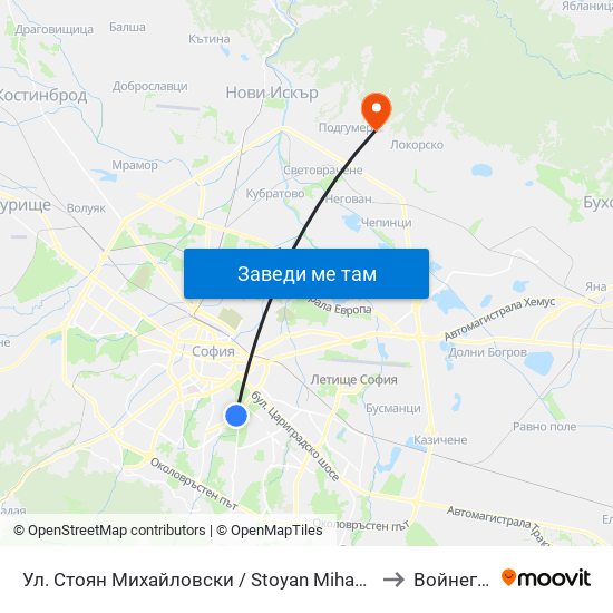 Ул. Стоян Михайловски / Stoyan Mihaylovski St. (2191) to Войнеговци map