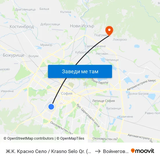 Ⓜ️ Ж.К. Красно Село / Krasno Selo Qr. (0637) to Войнеговци map