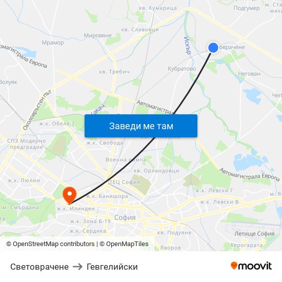 Световрачене to Гевгелийски map