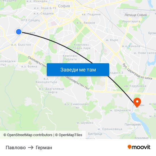 Павлово to Герман map