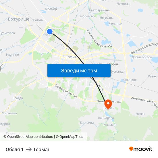 Обеля 1 to Герман map
