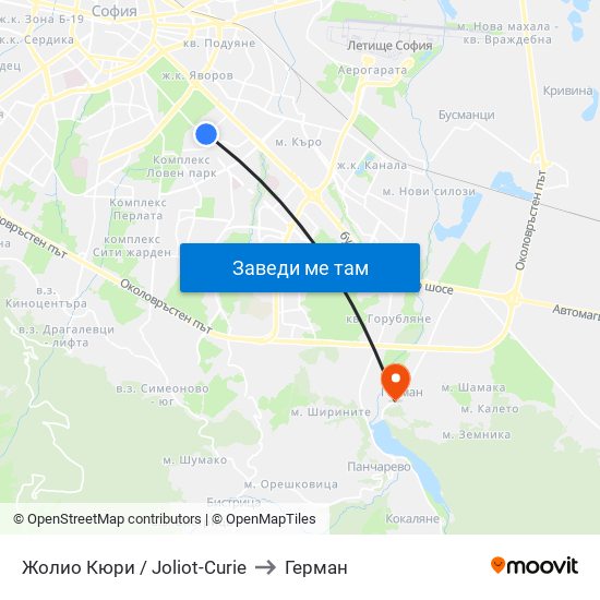 Жолио Кюри / Joliot-Curie to Герман map