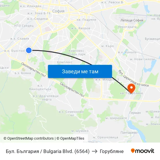 Бул. България / Bulgaria Blvd. (6564) to Горубляне map