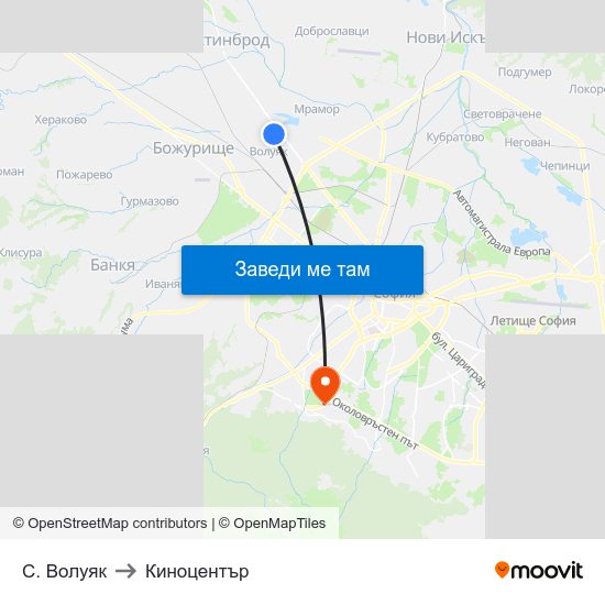 С. Волуяк to Киноцентър map