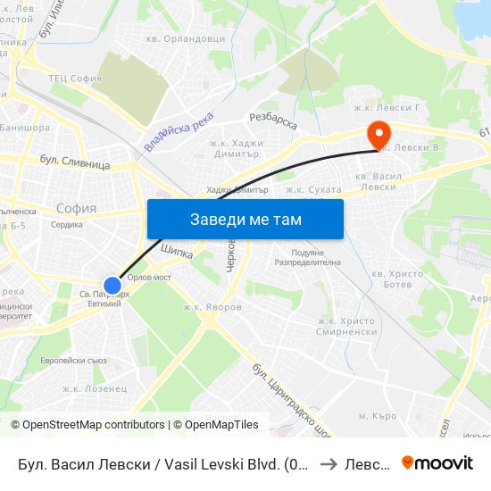 Бул. Васил Левски / Vasil Levski Blvd. (0300) to Левски map