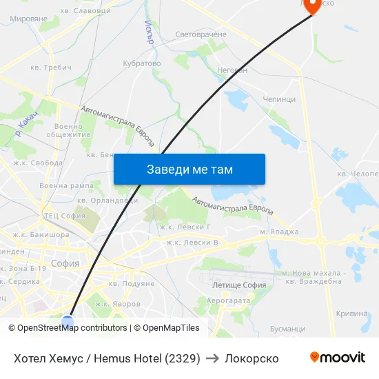 Ⓜ️ Хотел Хемус / Hemus Hotel (2329) to Локорско map