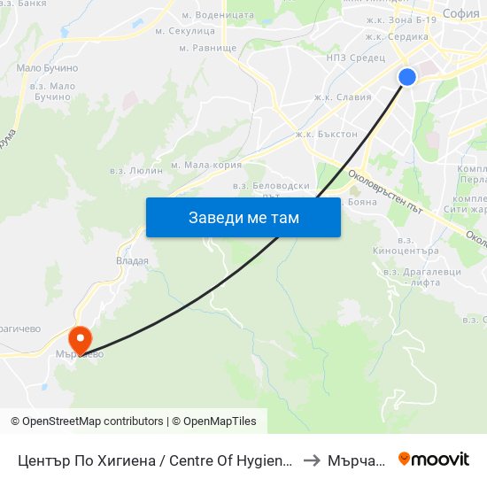 Център По Хигиена / Centre Of Hygiene (2343) to Мърчаево map