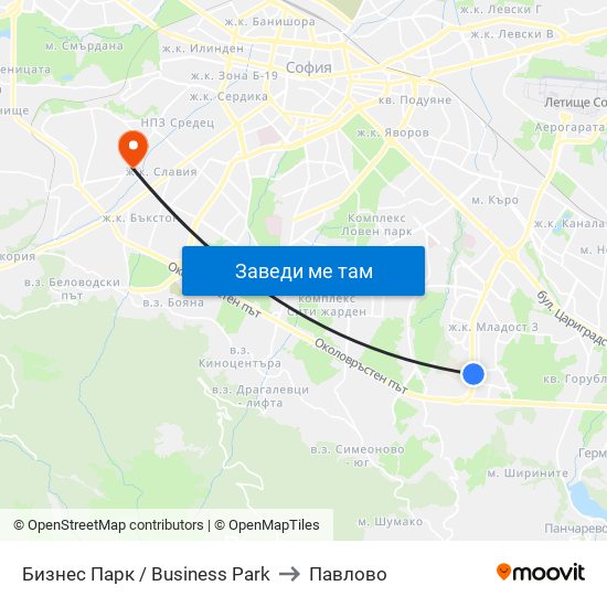 Бизнес Парк / Business Park to Павлово map