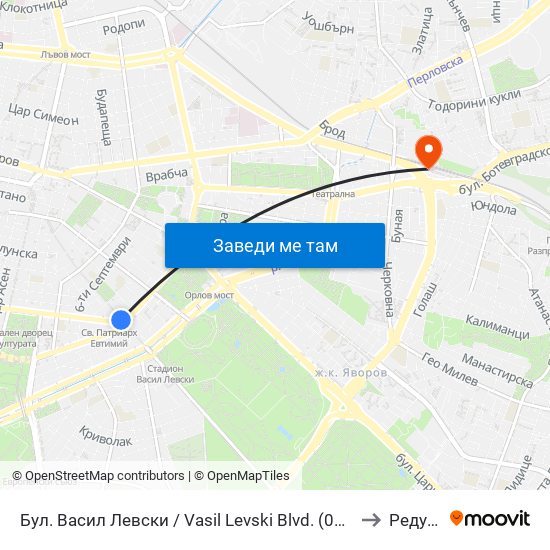 Бул. Васил Левски / Vasil Levski Blvd. (0299) to Редута map