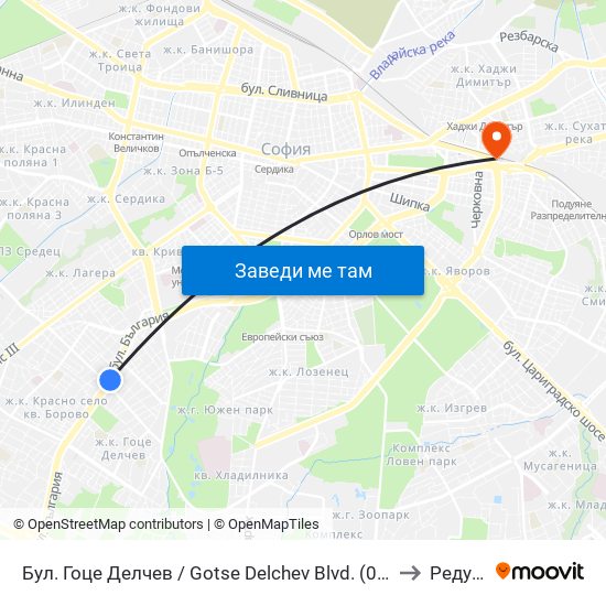 Бул. Гоце Делчев / Gotse Delchev Blvd. (0313) to Редута map