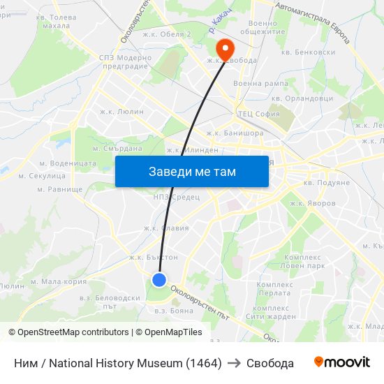 Ним / National History Museum (1464) to Свобода map