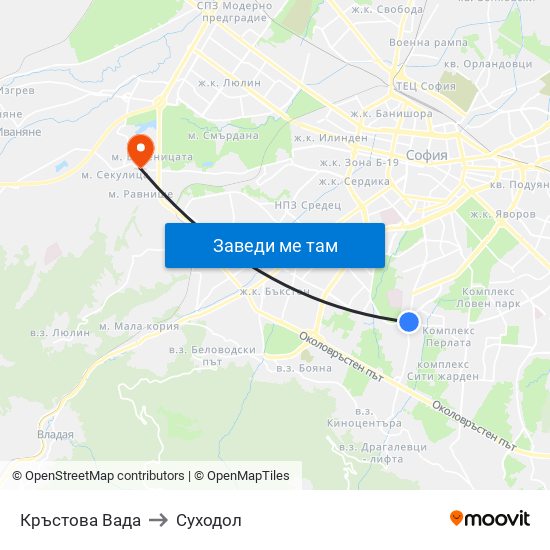 Кръстова Вада to Суходол map