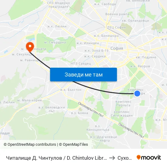 📚 Читалище Д. Чинтулов / D. Chintulov Library (2365) to Суходол map