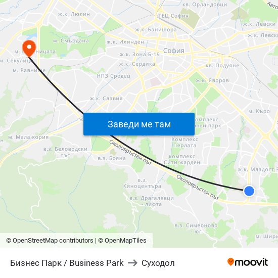 Бизнес Парк / Business Park to Суходол map