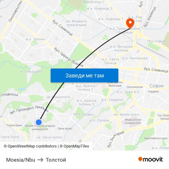 Moesia/Nbu to Толстой map