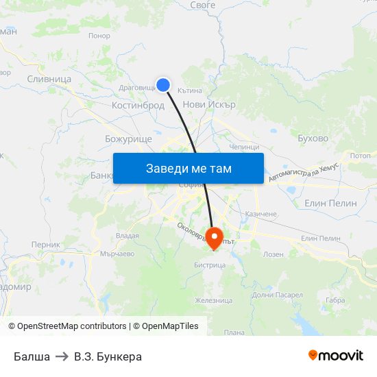 Балша to В.З. Бункера map