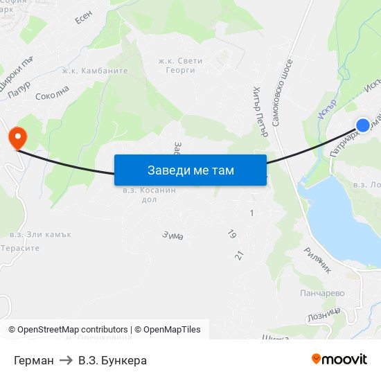 Герман to В.З. Бункера map