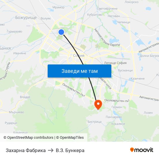 Захарна Фабрика to В.З. Бункера map
