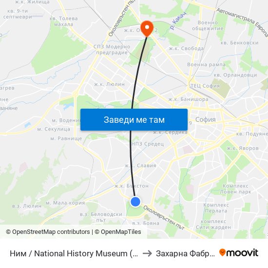 Ним / National History Museum (1464) to Захарна Фабрика map