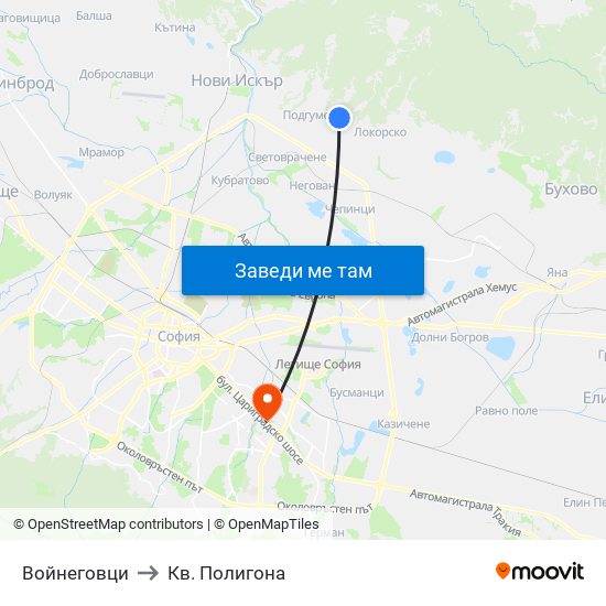 Войнеговци to Кв. Полигона map