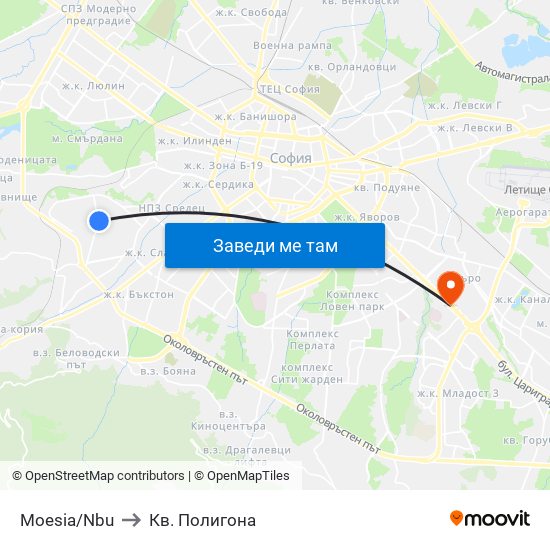 Moesia/Nbu to Кв. Полигона map