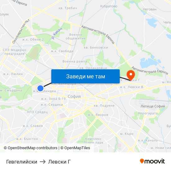 Гевгелийски to Левски Г map