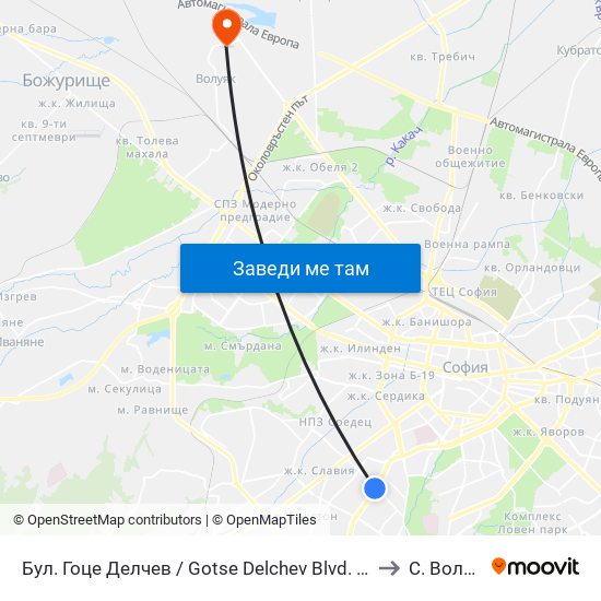 Бул. Гоце Делчев / Gotse Delchev Blvd. (0308) to С. Волуяк map