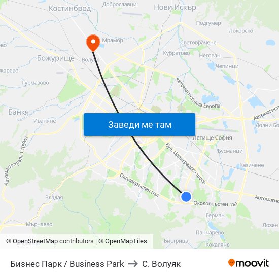 Бизнес Парк / Business Park to С. Волуяк map