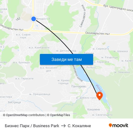 Бизнес Парк / Business Park to С. Кокаляне map