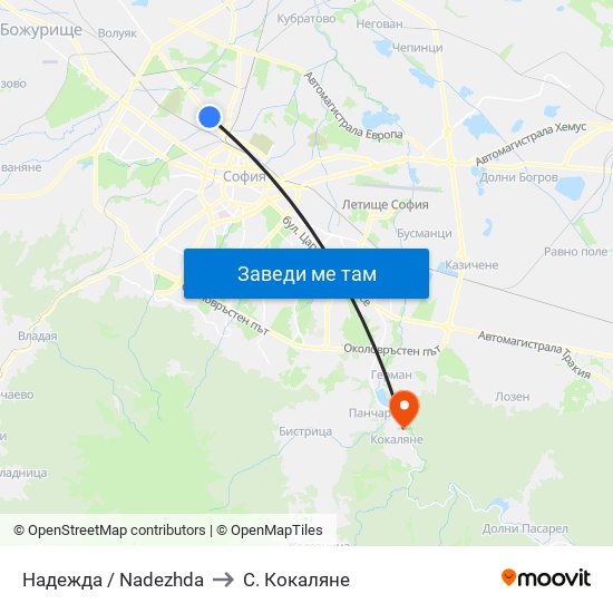 Надежда / Nadezhda to С. Кокаляне map