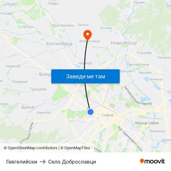 Гевгелийски to Село Доброславци map